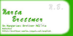 marta brettner business card